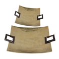 thumbnail image 1 of Sagebrook Home S/2 Aluminum 16/20" Square Tray W/ Handle, Gold, 1 of 1