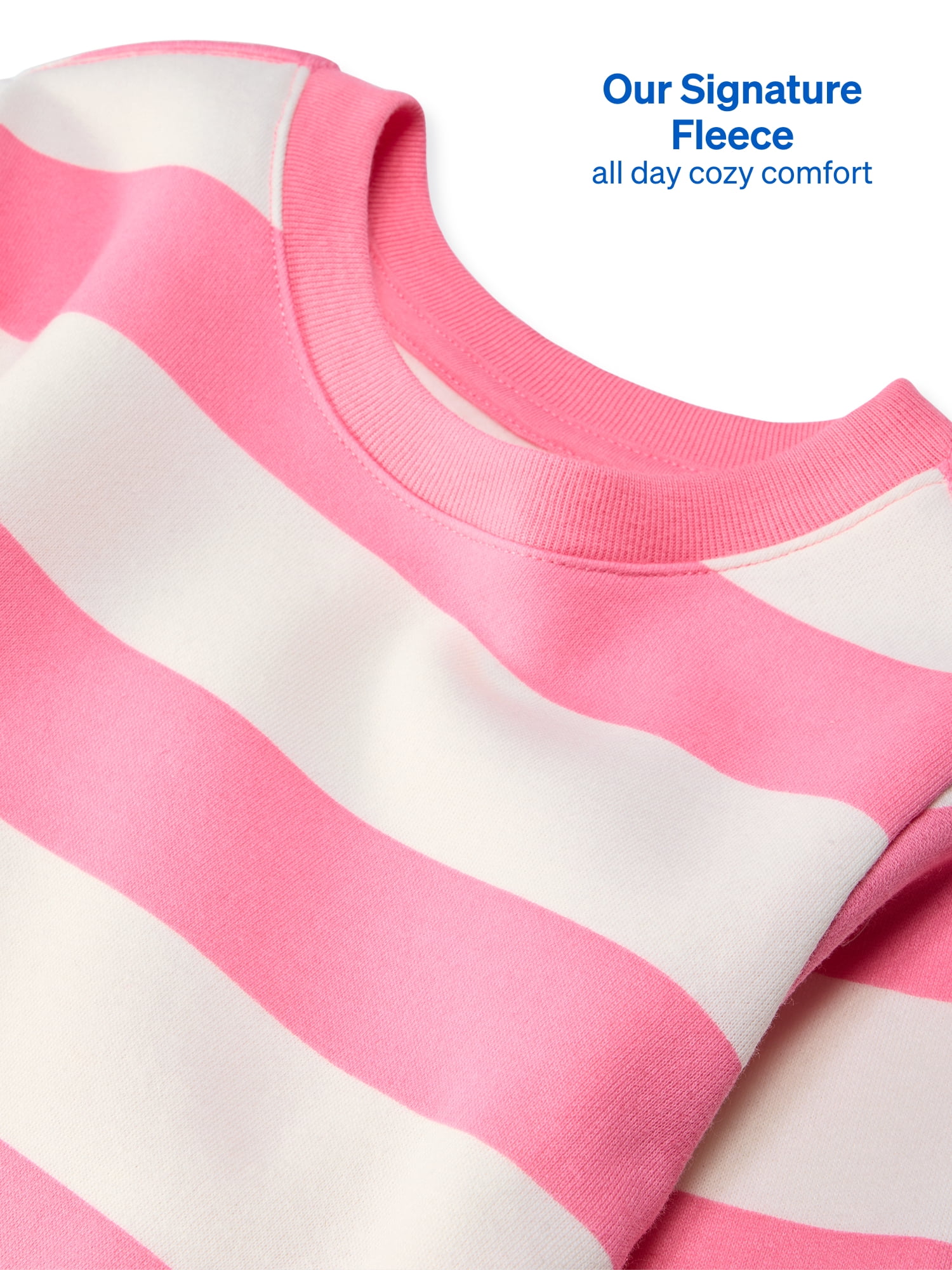 Garanimals Baby & Toddler Girl Fleece Crewneck Sweatshirt, Sizes 0-6T