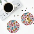 thumbnail image 5 of Disketp Skulls And Roses Funny Coasters,6 Pcs Leather Coasters With Holder, Perfect Housewarming Hostess Gifts,Protect Furniture From Water Marks Scratch And Damage, 5 of 9