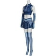 thumbnail image 2 of Ahsoka Tano Blue Battle Suit Outfit with Crop Top and Mini Skirt Full Set for Women Party or Stage Events, 2 of 6
