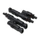 thumbnail image 3 of Conector de cable solar, 2 piezas Conector de rama solar 1 a 2 Diseño macho hembra Conector T solar impermeable con llave, 1500V DC 50A, 3 of 14