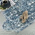 thumbnail image 3 of GlowSol 9' x 12' Large Washable Rugs for Living Room Bedroom Vintage Floral Distressed Rug Non Slip Non Shedding Throw Rugs, Blue, 3 of 7