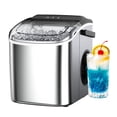 thumbnail image 1 of Simzlife Countertop Ice Maker with Handle, 9 bullet Ice in 6 Mins, 26Lbs/24H, Self-Cleaning, Portable Ice Maker with Basket and Scoop, 1 of 9