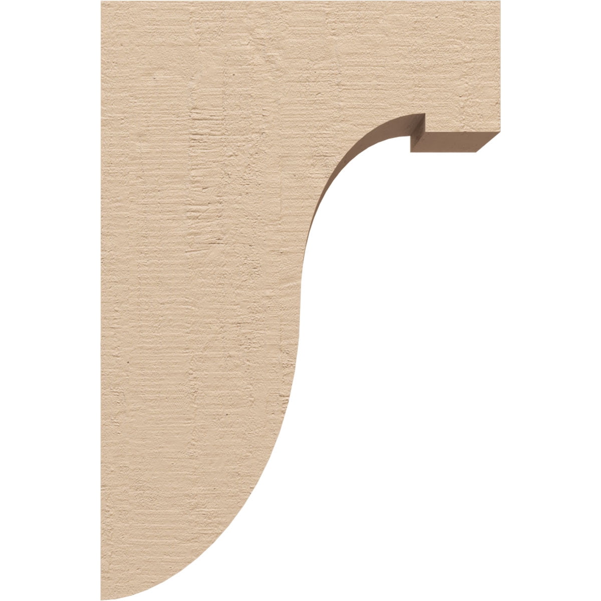 4"W x 8"D x 12"H Classic Del Monte Rough Cedar Woodgrain TimberThane Corbel, Primed Tan