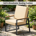 thumbnail image 5 of Aiho 4 Pieces Patio Furniture Set, All-Weather Outdoor Conversation Set with Coffee Table & Removable Cushions, Perfect for Patio, Garden, Yard, Beige, 5 of 9