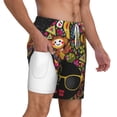 thumbnail image 2 of Kdxio African Women Print Men'S Swim Trunks With Compression Liner 7 Inch Inseam Quick Dry Swim Shorts, 2 of 7