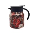 thumbnail image 1 of fsxdhpcsgfc Vintage Floral Pattern Tea 2025 New Tea Pot Tea Built In Infuser 35 Oz Stainless Steel Floral Pattern Tea Pot Tea With Infuser Long Insulation Clear Glass Mugs with Handles, 1 of 5