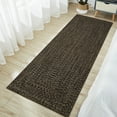 thumbnail image 2 of Haperlare Braided Print Runner Rugs for Hallway Washable Non Slip Entryway Laundry Runner Rug,Indoor Floor Rugs,2'x6' Solid Brown, 2 of 7