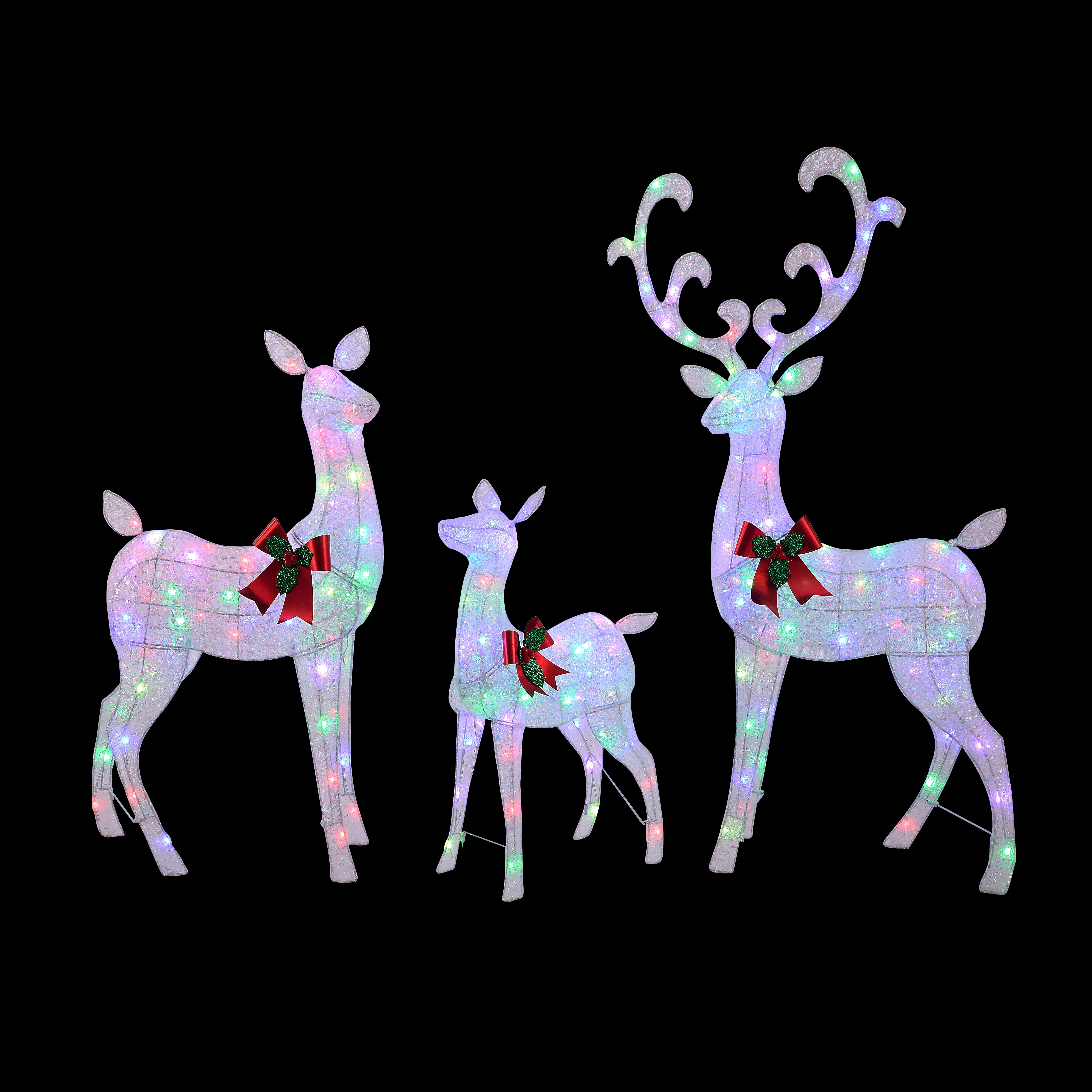 Light-Up LED Christmas  Set of 3 Deer Family Decoration Set, by Holiday Time