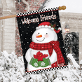 thumbnail image 2 of SAYTAY Friendly Snowman Winter House Flag Primitive Welcome Cardinal 28" x 40", 2 of 3