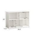 thumbnail image 3 of NEWADARA 5 Cube Storage Organizer,White Shelf Wood Cubby Bookcase Cube Organizer Bins Wooden Book Shelves for Bedroom Living Room Nursery Playroom, 3 of 7