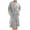 Gray, variant on Luxury Robe Hooded Big and Tall - Long Plush Fleece Bath Robe with Hood and Pockets – Terry Cloth, Lightweight Plush Long Spa & Hotel Luxury Robe White-A