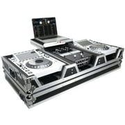 Flight Case DJ Coffin for Pioneer Mixer DJM-900NXS2 and 2 CDJ-3000 W-Wheels and Laptop Shelf
