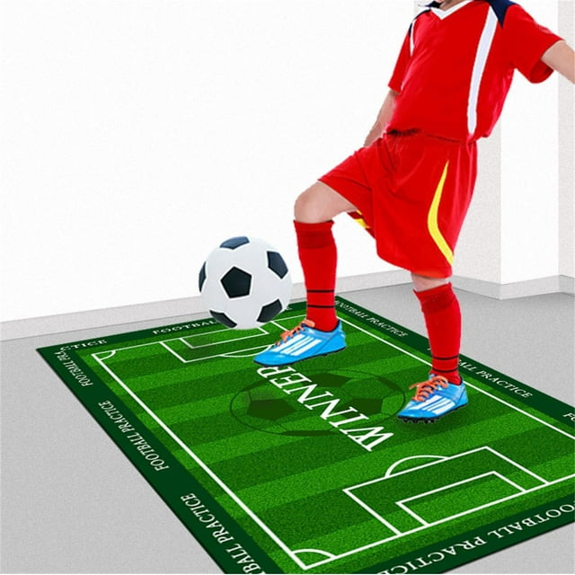 Ceimmolca Football Footstep Training Non Slip Mat Home Mud Sports Footstep Carpet Indoor Soundproofing Fitness Mat, 15.8 x 23.6 Inches