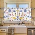 thumbnail image 2 of Yayeee Kitchen Curtains Set of 2 Light Filtering 57"x36" Over Sink Window Panels, Tropical Rhythm, 2 of 7