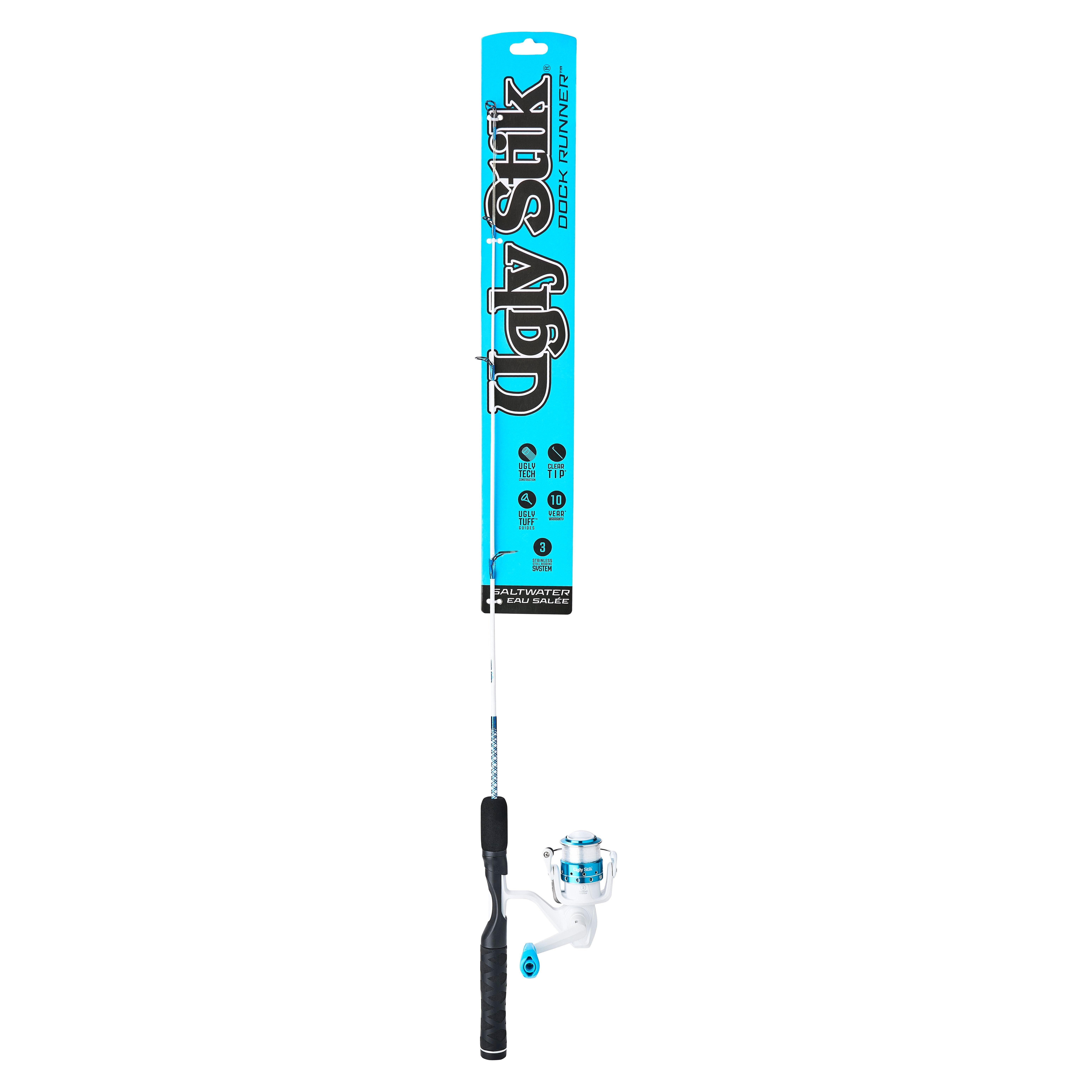 Ugly Stik Dock Runner Saltwater Spinning Combo, 3' 1-pc Medium Fishing Rod, 30-Size Reel