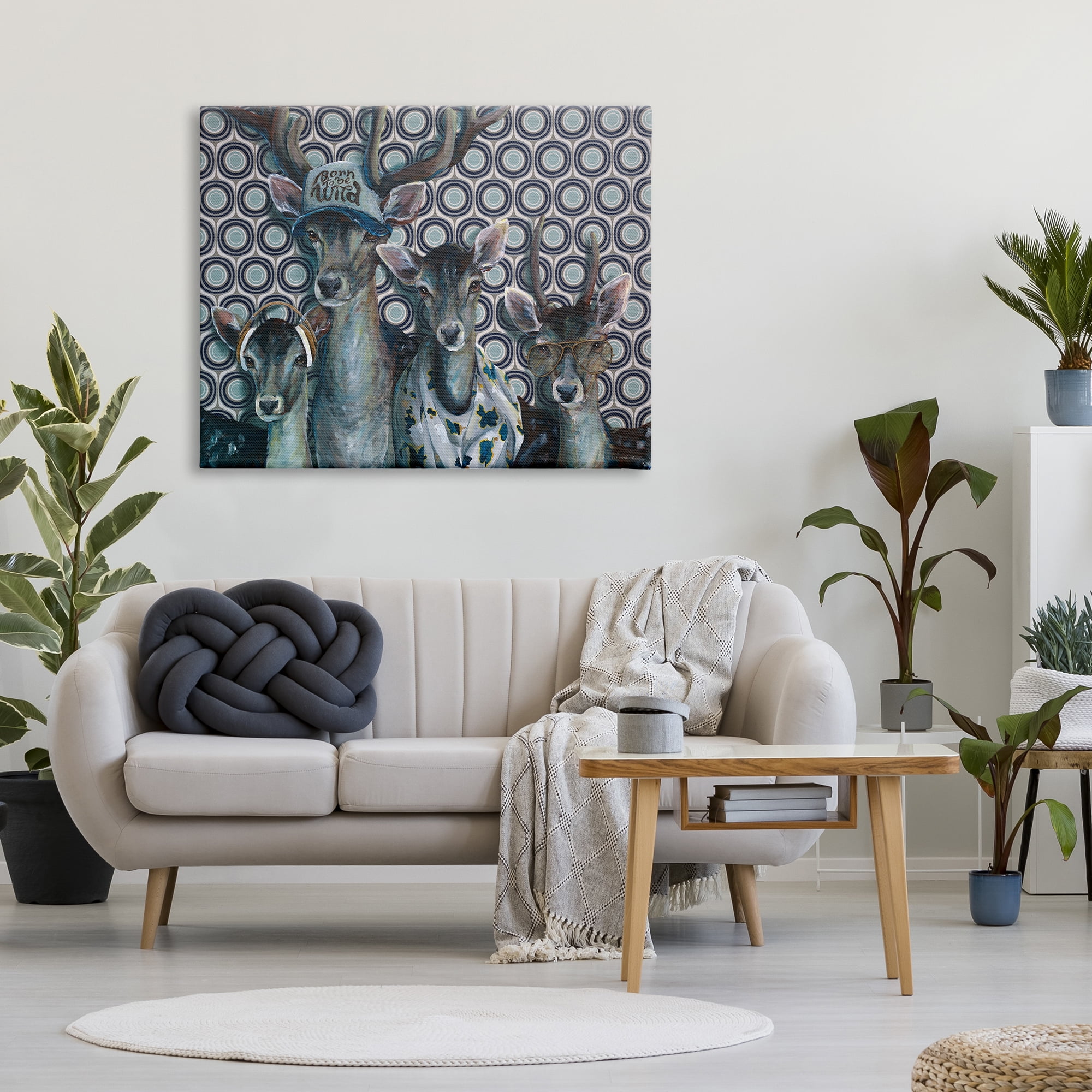 Stupell Industries Born to Be Wild Forest Animals Family Patterned, 48 x 36, Design by Kamdon Kreations