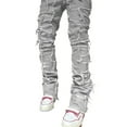 thumbnail image 3 of GXFC Men Ripped Jeans Regular Straight Denim Pants Streetwear Clothes for Men, 3 of 5