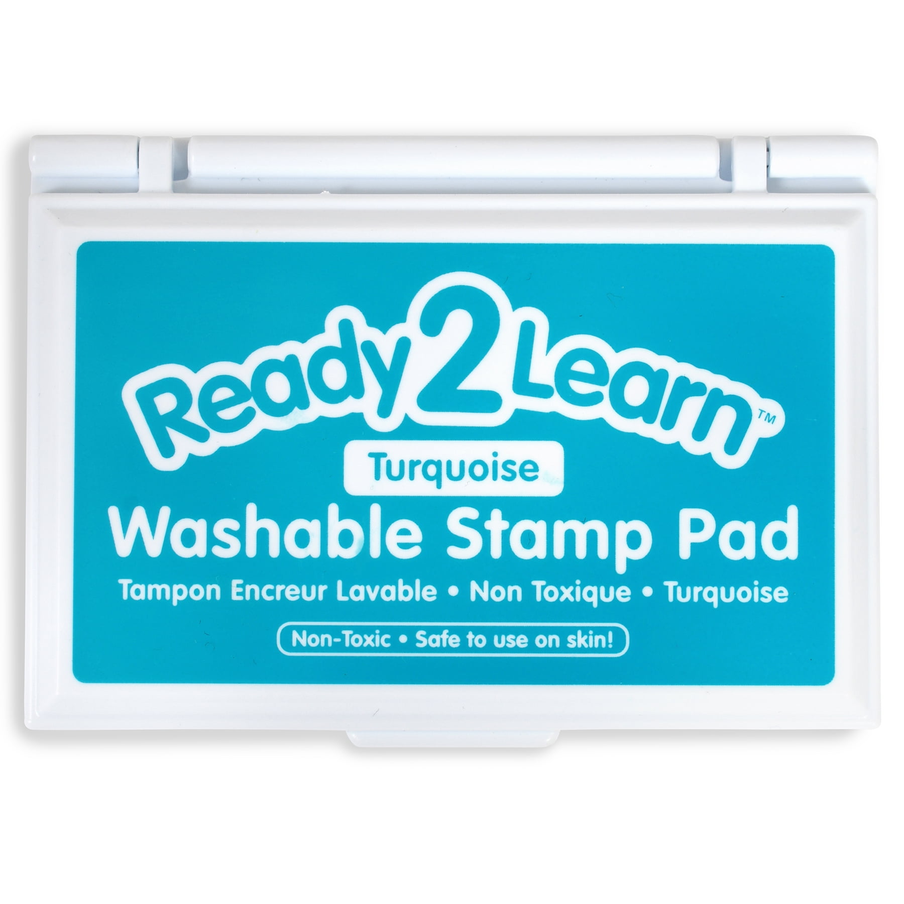 READY 2 LEARN Washable Stamp Pad - Turquoise - Pack of 6