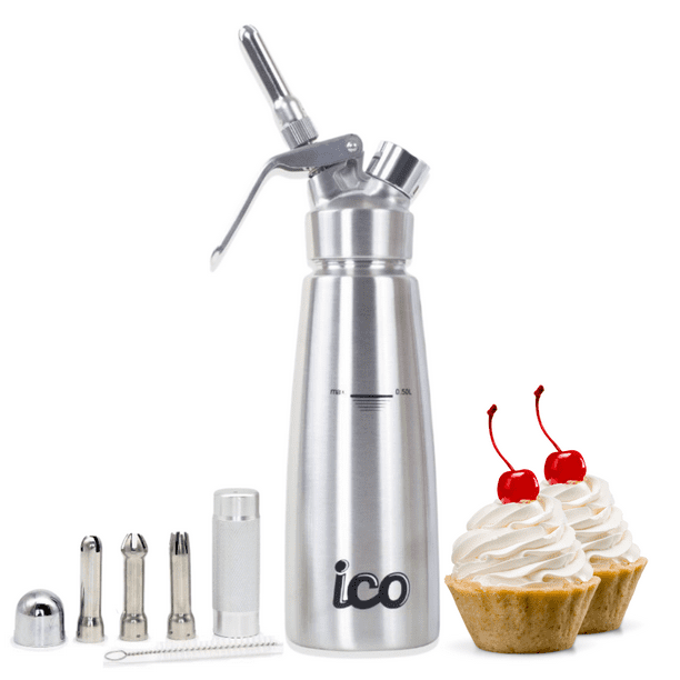 ICO Professional Stainless Steel Whipped Cream Dispenser for Homemade
