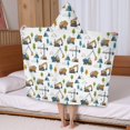 thumbnail image 5 of Cartoon Construction Vehicles Mountains Hooded Bath Towel，50"x30" for Ages 3 To 12 Kids, Quick Dry Lightweight Soft Microfiber Hood Beach Towel Cover Up for Kids, 5 of 7