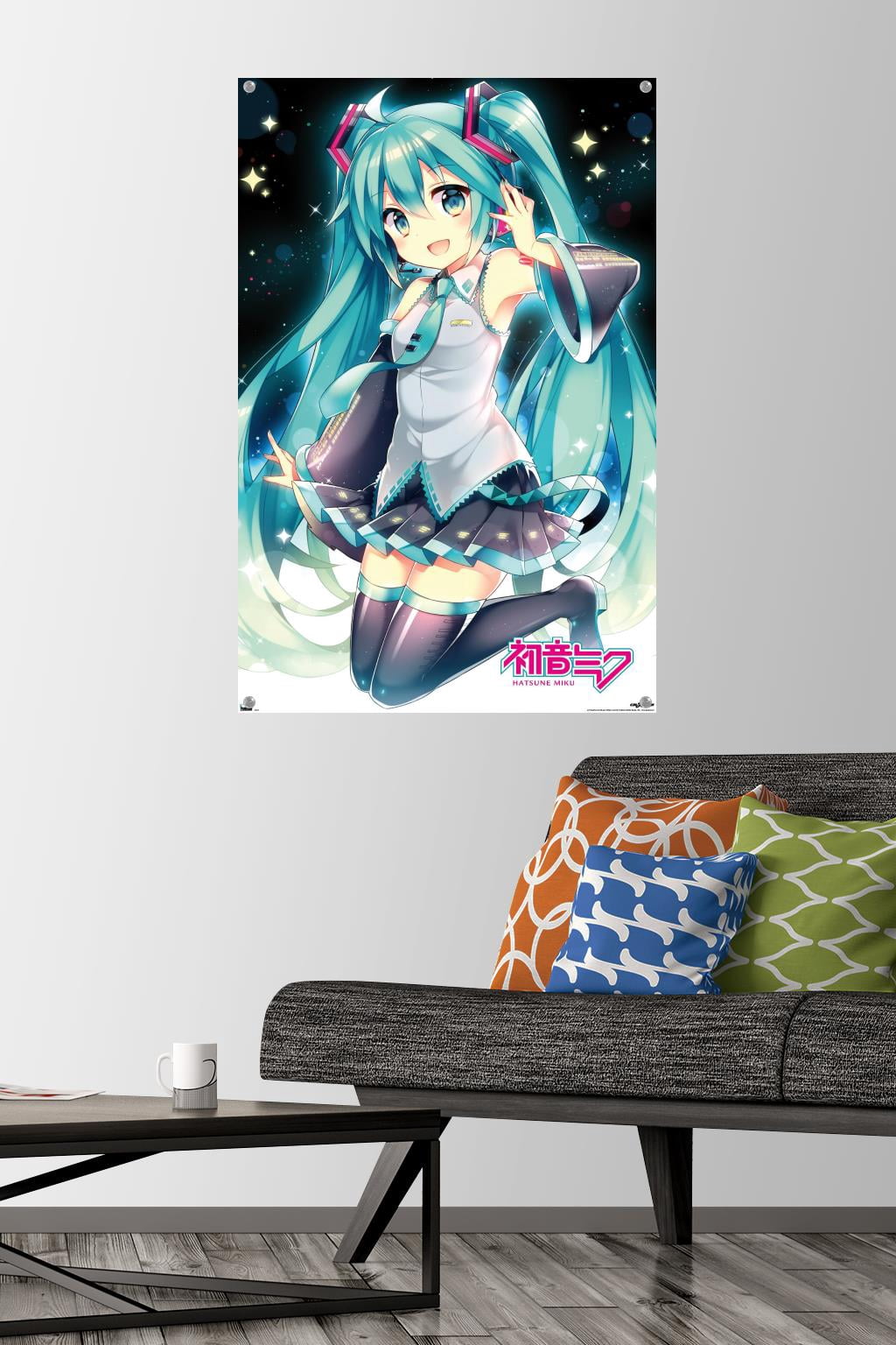 Hatsune Miku - Smile Wall Poster with Pushpins, 22.375" x 34"