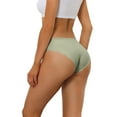 thumbnail image 4 of INSPIRE CHIC Unlined Panties for Women No Show Stretch Solid Underwear Invisible Brief XL Light Green, 4 of 4