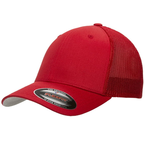 6-Panel Trucker Cap , 6511 , RED , One Size