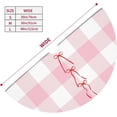 thumbnail image 3 of SPXUBZ Christmas Tree Skirt, Girly Pastel Pink Gingham Plaid Xmas Tree Mat Decor Ornament for Xmas Holiday Party Ornament Rustic Farmhouse Decorations 36 inch, 3 of 5