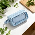 thumbnail image 7 of Soft Pencil Case,Colored Pencil Pouch Cute Pencil Box Zipper Pouch Pencil Bag,Pencil Holders Aesthetic Supplies Classroom Must Haves Hard Shell Pencil Case Pen, Pencil & Marker Cases Blue, 7 of 7