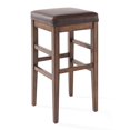 thumbnail image 1 of Armen Living Sonata 26" Counter Height Wood Backless Barstool in Chestnut Finish and Kahlua Pu, 1 of 5