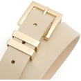 thumbnail image 2 of Women's Leather Belt for Jeans Pants Dresses Fashion Ladies Belt Square Gold/Silver Buckle Waist Belt for Women, 2 of 7