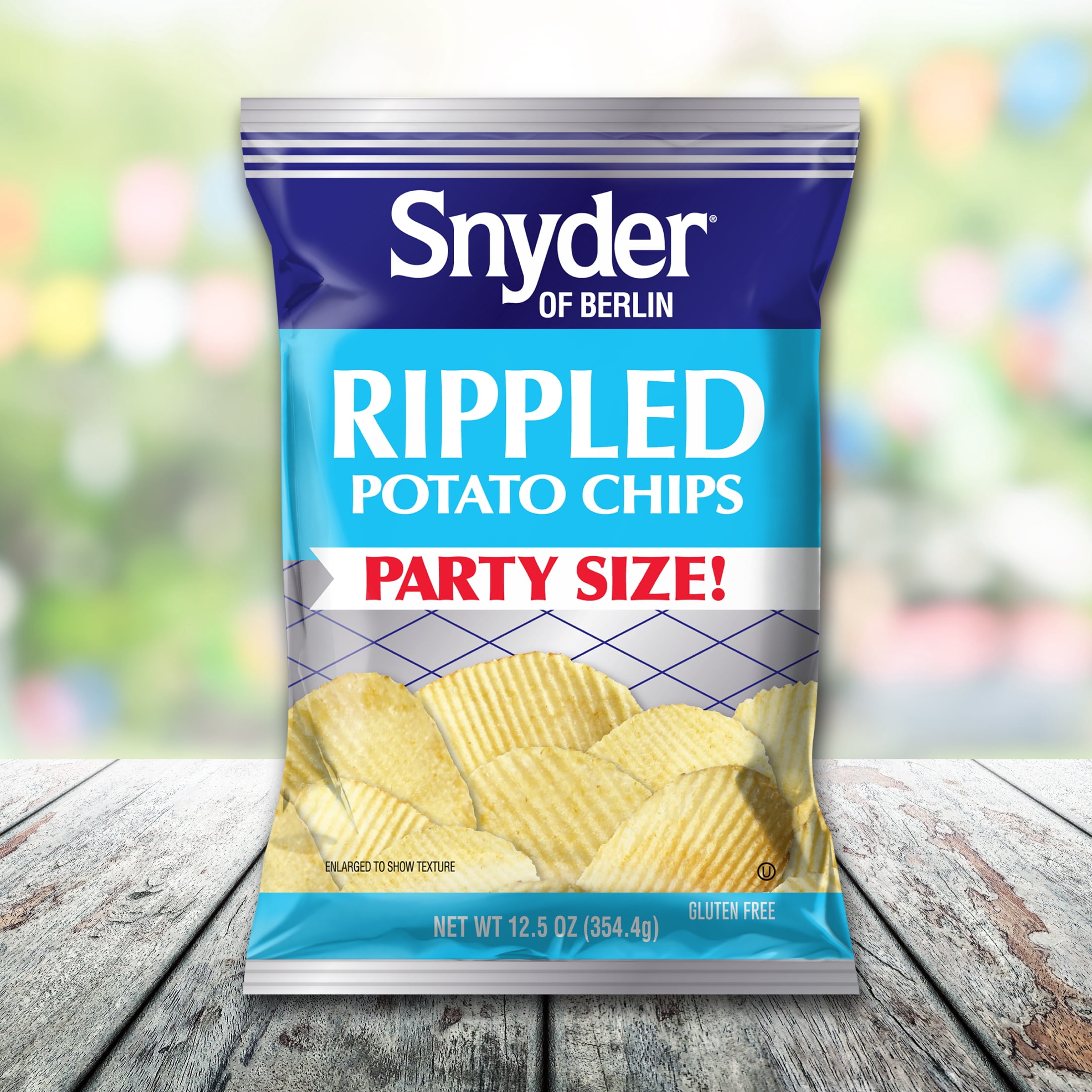 Snyder of Berlin Rippled Potato Chips, Gluten-Free, Party Size, 12.5 oz Bag