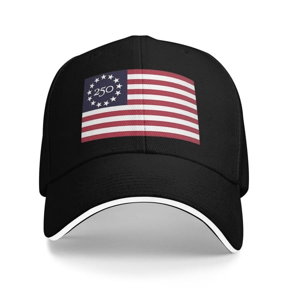 America'S 250th Anniversary Flag Unisex Adult Baseball Caps Adjustable Casquette Dad Hat Sandwich Cap Outdoors Headwear