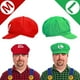 thumbnail image 3 of 1 Super Disfraz Mario Luigi Sombrero Fancy Halloween Mario Sombrero con 4 Guantes 14 Barba 4 Botones Juego de Rol Disfraz Carnaval Niño Hombre Mujer Rojo Verde, 3 of 5