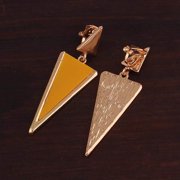 Gold Color Zin Alloy Geometric Clip on Earrings for Women Party Prom Luxury Hypo-Allergenic Ear Clip