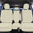 thumbnail image 4 of For Toyota Sienna 2011-2020 FH Group Neoprene Waterproof Custom Fit Car Seat Covers - Solid Beige 2nd Row, 4 of 6