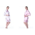 thumbnail image 4 of Mr & Mrs Right Satin Bridesmaid Kimono Robes Glitter Gold Print For Wedding Party -Pink, 4 of 5