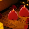 thumbnail image 3 of 12pcs Romantic Heart-Shaped LED Electronic Candle - Flameless Flickering Candle for Confessions, Valentine's Day & Home Decor, Battery-Operated Ambiance Light for Romantic, 1.65*2.16in, Red, 3 of 7