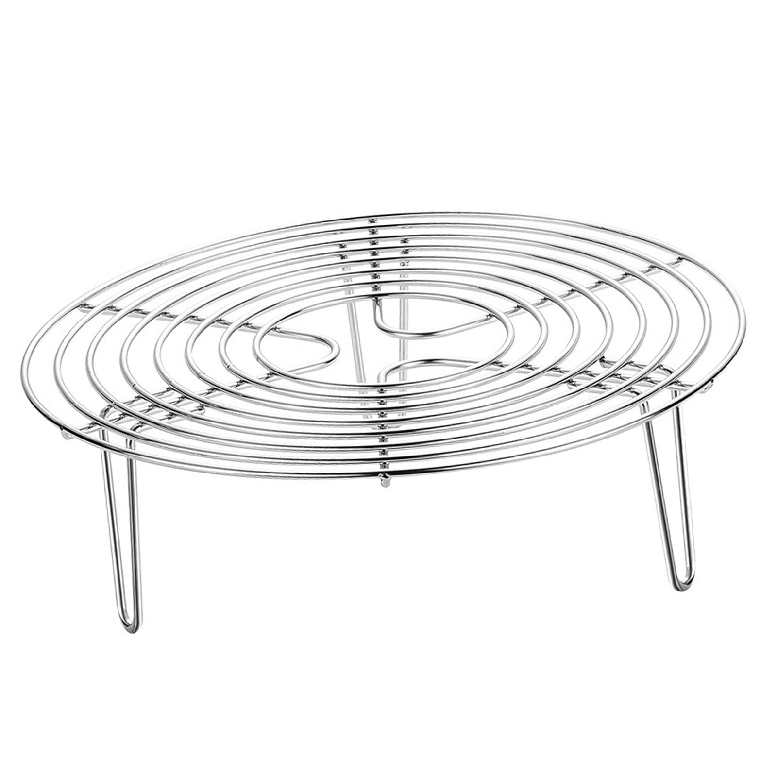 Round Cooling Rack Round Stainless Steel Steamer Rack for Pot Air Fryer Oven 8.66inch