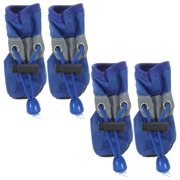 4 piezas botas antideslizantes impermeables para perros Botines para mascotas de todas las estaciones para perros pequeños a medianos talla S (azul)