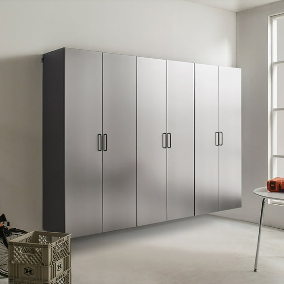 Klair Living Astro Series Garage Cabinet Set D (3-Piece) in Metallic Gray