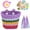 Rainbow Basket Set, variant on SHUWND Kid's Bicycle Basket Streamers Set, Children's Bike Handlebar Wicker Basket with Colorful Bike Streamers Bell and Stickers, Bike Decoration Accessories Kit for Girls