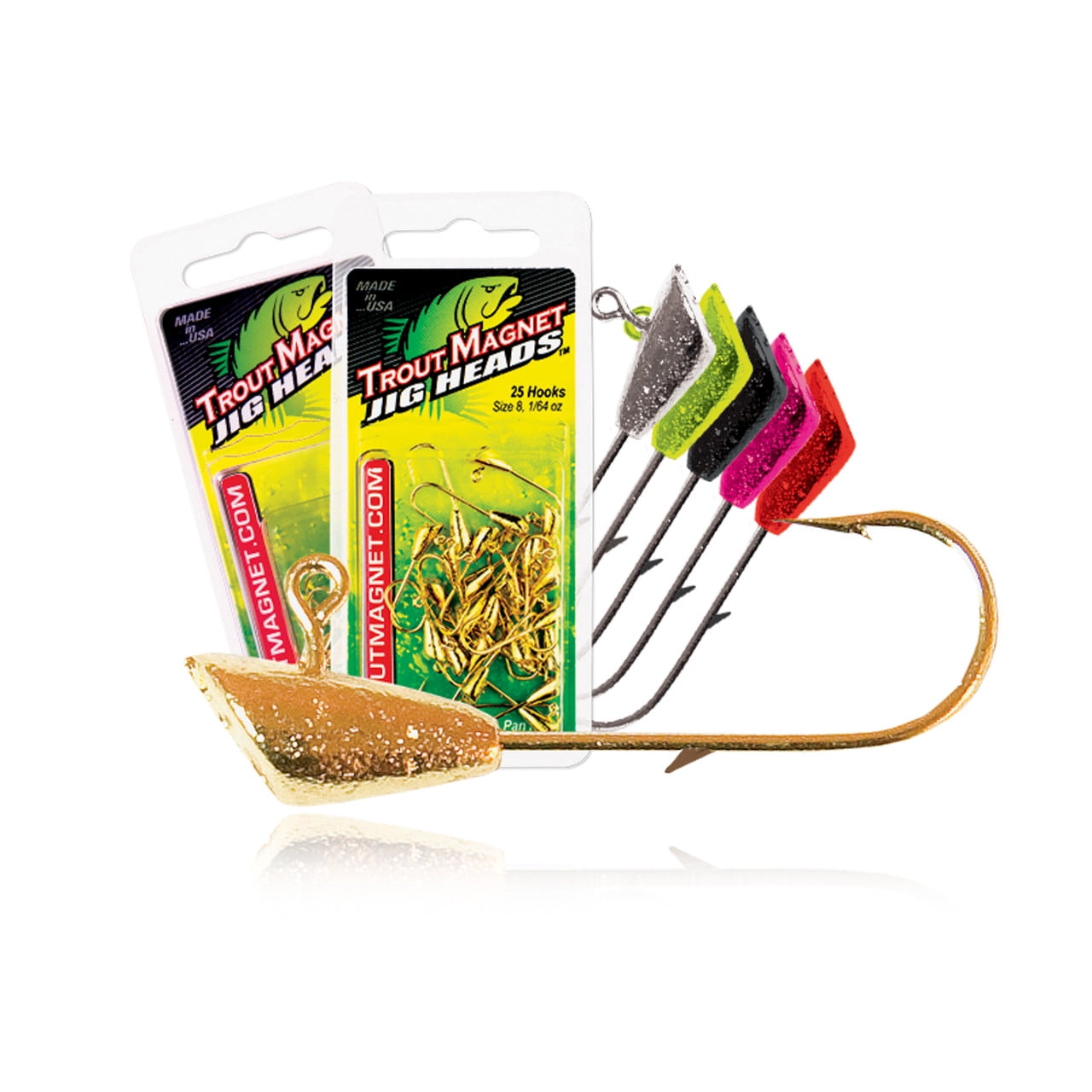 (3 pack) Leland Lures Trout Magnet Jig Heads 1/64oz