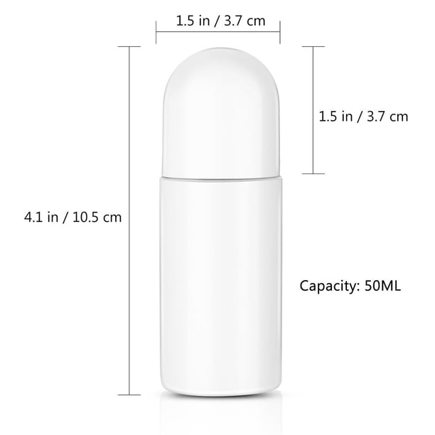 10 botellas de plástico con rodillo de 50 ml para desodorante, vacías y rellenables, para aceites esenciales, perfumes y cosméticos