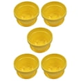 thumbnail image 3 of Austin Flower Pots with Saucers, 9 Inch Yellow, Pack of 5, Plastic Planter for Seedlings and Nursery, Colorful with Saucer, 3 of 7
