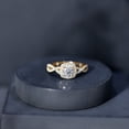 thumbnail image 6 of Rosec Jewels Moissanite Engagement Ring, Criss Cross Ring for Women (D-VS1 Quality), 10K Yellow Gold, US 8.00, 6 of 8