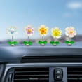 thumbnail image 4 of Flower Car Dashboard Decorations - Shaking Rose Flowers Bobblehead Car Interior Decor for Women, Fun, 4 of 6