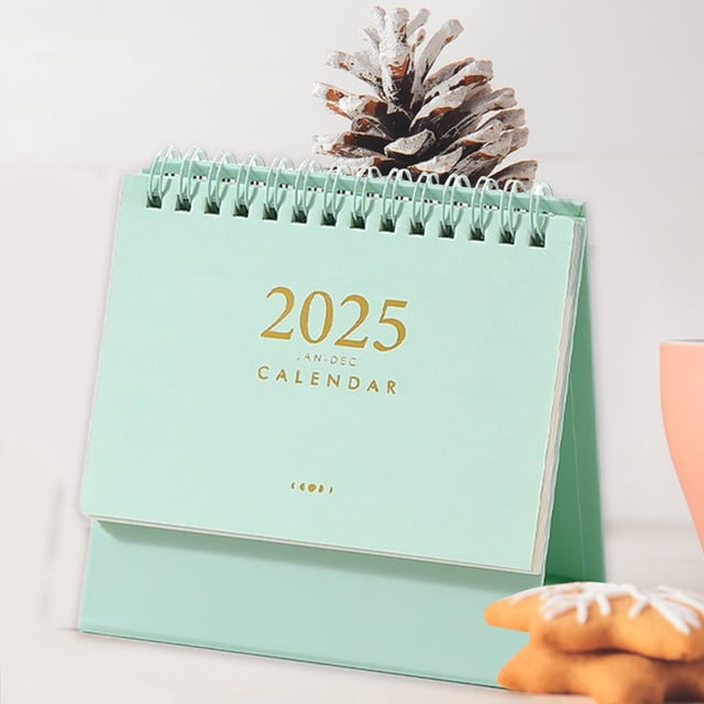 up to 65% Off WIZUTIZ 2025 Mini Desk Calendar Mini Standing Calendar 2025 Flip Calendar For Desk 2025 Standing Flip Desktop Calendar Desk Calendar Planner Office Calendar For Mint Green