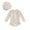 Beige, variant on Bagilaanoe Toddler Baby Girl One-Piece Swimsuit Flower Print Long Sleeve Zipper Rashguard Swimwear + Swimming Cap 6M 9M 12M 18M 24M 3T Kids Ruffle Bathing Suit